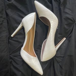Macy’s INC white stilettos